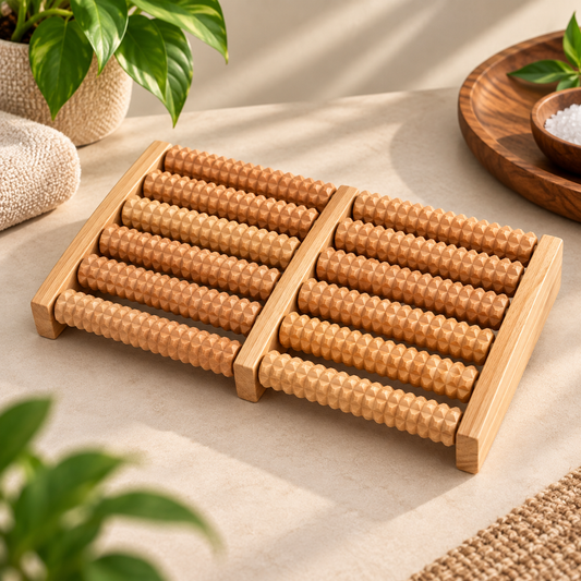 Wooden Foot Massager – Handcrafted Reflexology Foot Roller